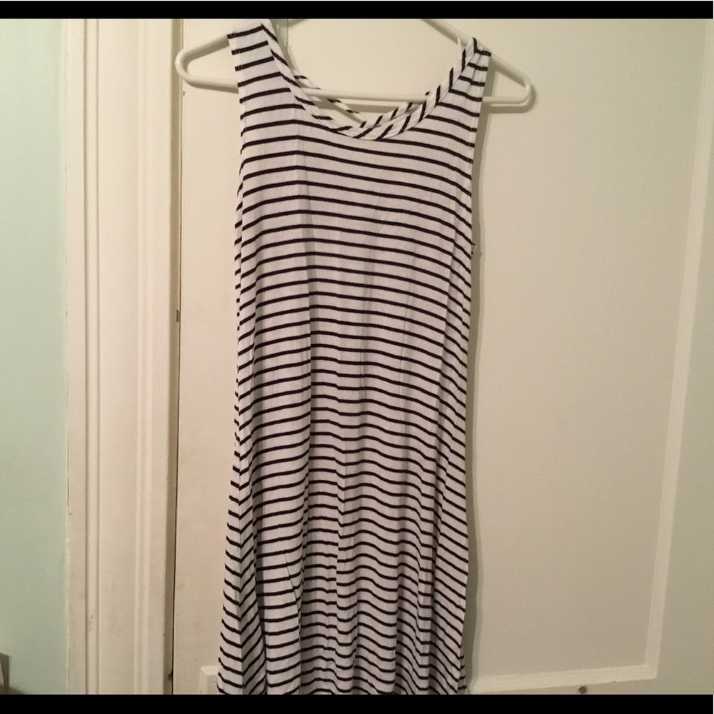 Black and white tank top dress